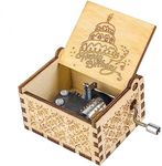 Happy Birthday Music Box Gift - Bday Gift for Daughter Son Wife Husband Boyfriend Girlfriend Wooden Hand Crank Musical Box Play Happy Birthday to You