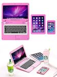 Laptop, Tablet, and Smartphone Pink Color for 18in Dolls. Made by American Fashion World.