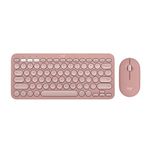 Logitech Pebble 2 Combo, Wireless Keyboard and Mouse, Quiet and Portable, Customisable, Logi Bolt, Bluetooth, Easy-Switch for Windows, macOS, iPadOS, Chrome - Tonal Rose