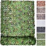 FLYEGO Camo Netting Camouflage Netting, Bulk Roll Mesh Nets Camouflage Nets Military Surplus for for Hunting Blind Sunshade Car Cover Canopy Party Decorations 9.84ftx13.12ft/3x4m, Woodland