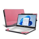 VEVOOD Laptop Cover for HP Envy x360 Laptop 15t /15z-XXX/ 15-ed/15-er/15-ep/15t-es100...All Inclusive Drop Case 15.6" PU Leather Inside Pocket Cover (15.6inch, Pink)