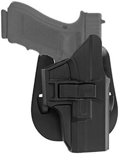 efluky Fondina Glock Pistola Polimero Holster per Glock 19/23/32(Gen1-5), Glock 19X, Glock 45, Paddle 60° Regolabile Nero