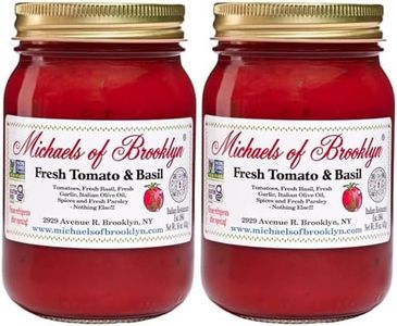 Michaels Of Brooklyn Tomatoes & Fresh Basil Pasta Sauce, Non-GMO, Gluten-Free & Yeast-Free, Made with Garlic, Olive Oil & Parsley, 16 oz, 2-Pack
