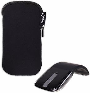 COSMOS Black Neoprene Zipper Carrying Protection Sleeve Case Pouch Cover for Microsoft Arc Touch Mouse (Black)