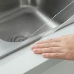 waterproof tape, Transparent Acrylic Waterproof Self-Adhesive Tape for Kitchen Sink Corner Line Sticking Strip Washable Adhesive Caulk Tape Self Waterproof (3 Inch Width x 5 mtr Length) (Multi)