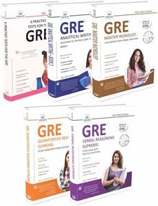 GRE TEST PREP COMPLETE COURSE - 6 Practice Tests + Analytical Writing Book 2 + Master Wordlist 1535 Words + Quantitative Reasoning + Verbal Reasoning Supreme