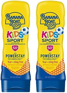 Banana Boat Kids Sport Sunscreen Lotion SPF 50, Twin Pack | Kids Sunscreen Lotion, Tear Free Sunscreen for Kids, Kids Sunblock, Lotion Sunscreen, Oxybenzone Free Sunscreen SPF 50, 6oz each (Pack of 2)