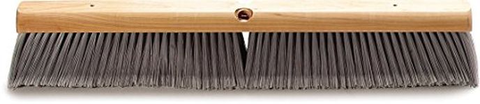 Carlisle 4501423 Flo-Pac Flagged Fine Floor Sweep, Polypropylene Bristles, 24" Block Size, 3" Trim, Gray