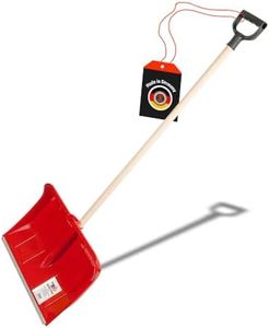 SHW-FIRE | Pala da neve largo 50 cm, manico in legno robusto, pala in plastica e bordo in alluminio, pala da neve ideale per pulire la neve su marciapiedi e vialetti. Made in Germany