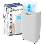 12L Small Dehumidifier for Home, Bedroom, Bathroom Use & Around the Home & Office - Damp and Mold Prevention, Quiet Operation, Portable, Auto Defrost, Digital Panel Controls