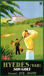 buyartforless Hyeres Son Golf 24x36 Art Print Poster Vintage Advertising Golf Poster Woman Swinging for The Green