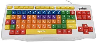 Playlearn Special Needs Children's Computer USB Keyboard - Upper Case & Lower Case - Color Coded SEN