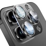 TAURI for iphone 14 pro/iphone 14 pro max Camera Lens Protector, [Scratch Resistant] Aluminum alloy & Sapphire Glass material, Case Friendly Easy to Install Ultra thin - Space Black