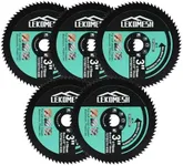 LEKOMESH HSS Circular Saw Blade - 5pcs 3In/75mm x Arbor 3/8In/10mm Cutting Discs for Wood, Copper, Aluminum, Plastic and Soft Metal