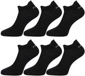 Tisoks Mens and Womens Titanium Anti Odor Deodorant Sports Ankle Socks for Athletes Feet, mens, Ankle-black 6 Pairs, 6-9