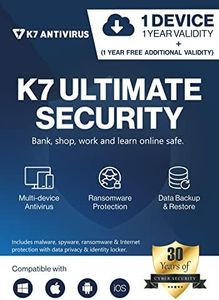 K7 Ultimate Security Antivirus Software 2024 | 1 Device, 2 Years