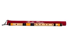 Radhe Flutes | Right Handed C Natural With Velvet Cover | Tuned With Tanpura A=440Hz | PVC Fiber