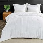 ENJOHOS Twin Comforter Set with Sheets - 5 Piece Twin Bed in A Bag Set, White Twin Size Bedding Comforter Sets, Boho Tufted Comforter with Pom Pom Design, Lightweight Soft Microfiber Comforter Bed Set