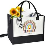 Christmas Teacher Gifts for Women,Teacher Appreciation Gifts from Students,Teacher Tote Bag Birthday Gifts Retirement End of Year Thank You Gifts for Teacher Travel Bag Graduation Gifts for Her