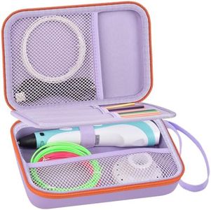 Universal 3D Pen Case Compatible with SCRIB3D P1/Advanced,for MYNT3D Super/Professional,for 3Doodler Start+/Flow/Pro 3D Printer Pens & Filament Refills.Christmas Gift for Kid Teen Crafter- Purple Case