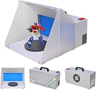 AW Portable Airbrush Paint Spray Booth Kit Pro Paint Set with Turn Table Powerful Fan for Painting Art Toy Model Parts Cakes Hobby