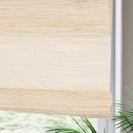 Yin Yang Cordless Blackout Bamboo Roman Shades, Light Filtering Natural Woven Wood Window Shades, Custom Indoor Room Dakening Window Blinds, Sun Shades Linen Blinds for Home, Windows, Doors, Color 1