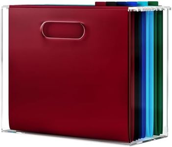 CLASSIC ACRYLIC File Organizer for Desk - A Slim Acrylic Storage Box is great for Office Organization - This Modern Acrylic Magazine Holder makes a Great Gift for Home/Work Space