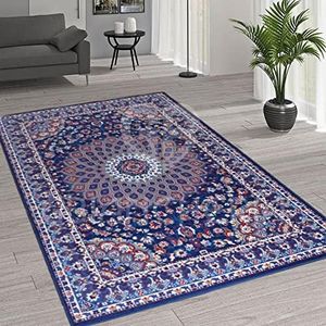 GBiancheria TAPPETO SALOTTO MOTIVO PERSIANO ROYAL SHIRAZ 2802 BLU (140x210)