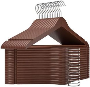 StorageWorks Clothes Hangers, Wooden Hangers 30 Pack for Closet, Wood Hangers for Coats, Shirts, Jackets, Pants, Suits, Walnut Color