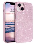 YINLAI for iPhone 13 Case Phone Case iPhone 13 Cute Glitter Luxury Clear Flexible Bling Cover Shockproof Full Body Camera Protection Phone Case for Women Girl Design for iPhone 13 6.1'', Pink