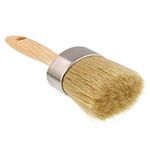 U.S. Art Supply Multi Use 2-1/8" Oval Chalk and Wax Brush for Chairs, Dressers, Cabinets and Other Wood Furniture - 100% Natural Bristles, Lightweight and Rust Resistant