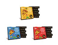 Bleus Premium Packaging Pizza Delivery Cardboard Box, Size_ 8x8x1.5" Inches, L - 8" Inch, W - 8" Inch, H - 1.5" Inch - Keep Your Pizzas Hot and Fresh, Assorted Multicolor (8 INCH, 100)