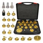 AUTOOL Master Cylinder Bleeder Kit 17PCS Brake Pressure Bleeder Brake System Fluid Bleeder Adapters for Most Vehicles Brake Fluid Bleeding