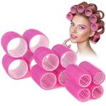 SIYAA Velcro Rollers for Hair, 12Pcs Hair Rollers for Volume, Jumbo Large Rollers Hair Curlers for Long Medium Short Thick Fine Thin Hair Bangs Self Grip Heatless Hair Curler 3 Sizes Hair Roller Set