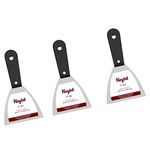 Upon Stainless Steel Putty Knife Set | Pack of 3(3 Pieces of 4") Putty Scraper Tool for Drywall Finishing, Plaster Scraping, Decals, Wallpaper, Mixing, Cutting & Other Uses