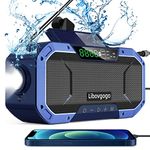 Emergency Radio Waterproof Camping Radio,Portable Digital AM FM Radio with Flashlight,Reading Lamp,Hand Crank Wind Up Radio with Solar Panel,5000mAH Cell Phone Charger,Outdoor Survival Gadget