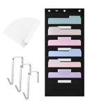 Mr. Pen- Hanging Wall File Organizer with 6 Name Tag, 6 Pocket, 3 Overdoor Hangers Included, Over The Door File Organizer, Hanging Folder Organizer, Hanging File Organizer for Wall Folder Organizer