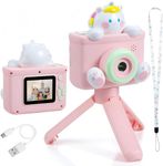 RAMNATH Unicorn Kids Camera, Camera 720P HD Digital Video Camera for Girl Toys 3-12, Selfie Camera Toys for Girls, Photography, Video, Game, Camera Toddlers Birthday Gift Girl.