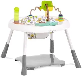 Dream On Me Curio Sit N Seek Baby Activity Center in Lime, 2 in 1 Activity Center and Play Table with 3 Detachable Toys and Music, 3 Level Height Adjustable Positions Activity Center for Baby