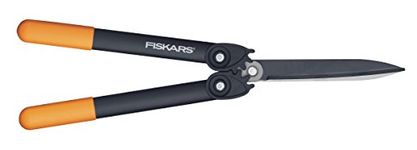 Fiskars PowerGear II Hedge Shear, Non-stick coating, Stainless steel blades, Length: 57 cm, HS72, Black/Orange, 1000596