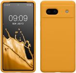 kwmobile Case Compatible with Google Pixel 7a Case - TPU Silicone Phone Cover with Soft Finish - Mango