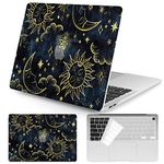 Watbro Compatible with MacBook Pro 13 inch Case 2020 2019 2018 2017 2016 Release M1 A2338/A2289/A2251/A2159/A1989/A1706/A1708,Plastic Hard Shell Protective Case with Keyboard Cover,Butterfly Art Print