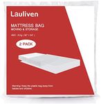 [2-Pack] 4 Mil Thick Mattress Bag Moving, Storage Disposal, Heavy Duty Mattress Cover - King Size