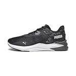 PUMA Women's Disperse XT 3 Retro Glam WNS Road Running Shoe, Black White Silver, 5.5 UK