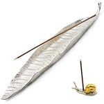 Incense Holder Set - Leaf and Snail Incense Burner,Incense Holders for Sticks Ash Catcher,Durable Zinc Alloy Materia,Modern Natural Design,Incense Ash Catcher Tray,Best for Meditation,Yoga,Home,Office