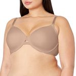 Warners Women's No Side Effects Underarm-Smoothing Comfort Underwire Lightly Lined T-Shirt Bra 1356, Toasted Almond, 38DD