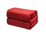 BROOKLYN + JAX Fleece Blanket – Solid Flannel Blanket- Ultra Soft Throw– Luxurious and Cozy Plush Blanket