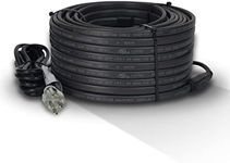 Radiant Solutions Company Heat Tape Pro - Self-Regulating Heat Cable - Long Term Ice Dam, Roofing, Gutter & Pipe Freeze Protection - (62 Ft) cable + 10 Ft Power Cord, 120V, 6 watts/FT