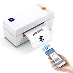 JADENS Bluetooth Thermal Label Printer, 4x6 Shipping Label Printer for Shipping Packages 203DPI, 1.57"-4.1" Printing Size Compatible with Hermes, Royal Mail, Amazon, Shopify