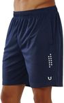 NORTHYARD Men's 7" Athletic Shorts Workout Gym Quick Dry Shorts Lightweight Mesh Hiking Shorts for Men Exercise Navy 4XL